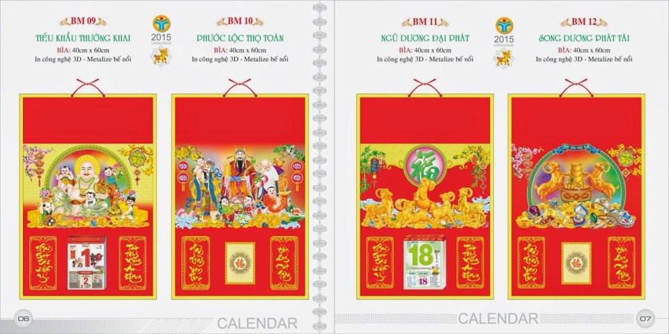 Mẫu in lịch tết theo yêu cầu giá rẻ