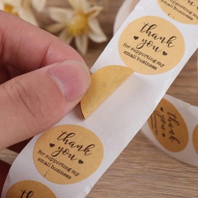 in decal dán bằng giấy kraft