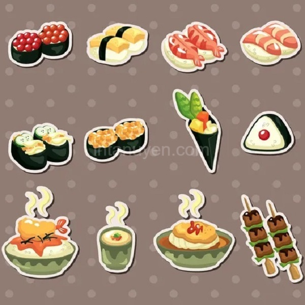 Sticker đồ ăn Nhật Bản